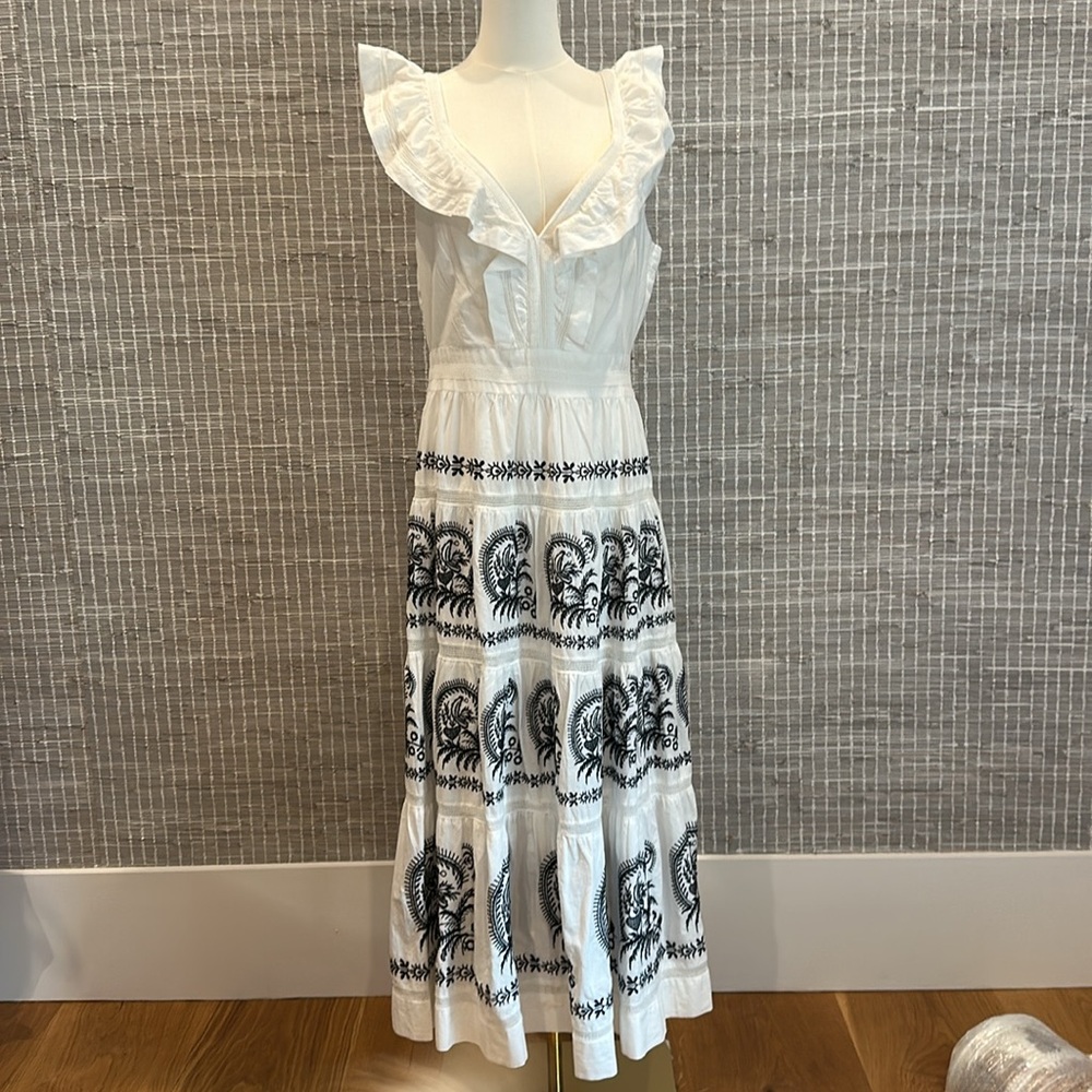 Bagatelle Ruffle Tiered Fit and Flare Midi Dress